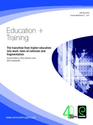 cover image of Education + Training, Volume 49, Issue 7